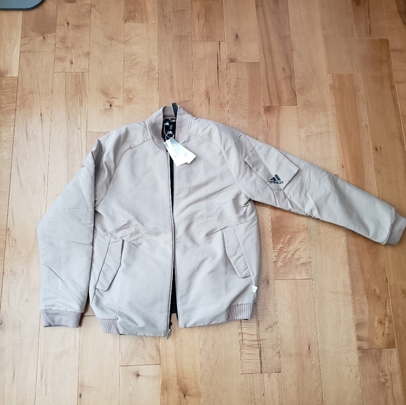 adidas Men Designed 4 Gameday Bomber Jacket Chalky Brown Size M - Picture 5 of 15